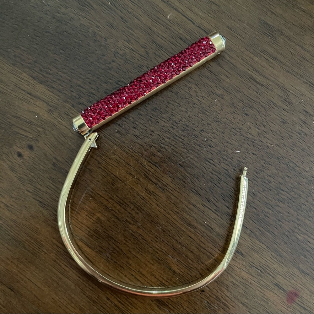Henri Bendel red rhinestone cuff bracelet